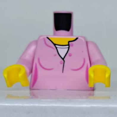 &lt;樂高人偶小舖&gt;正版LEGO 城市34-4 粉紅 女生 城市 (單隻)身體 配件