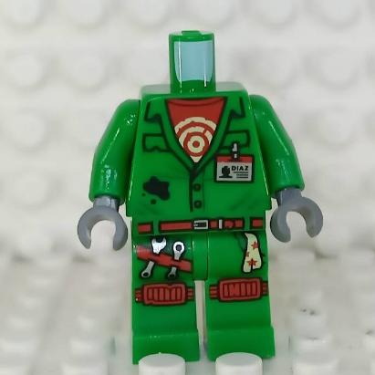 &lt;樂高人偶小舖&gt;正版 LEGO 特殊 身體+腳4 幽靈鬼屋 修理工人 6271208 6271199 綠