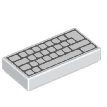 &lt;樂高人偶小舖&gt;正版LEGO 印刷磚8 電腦鍵盤 鍵盤 白色 1X2 tile 平滑磚 配件 裝飾
