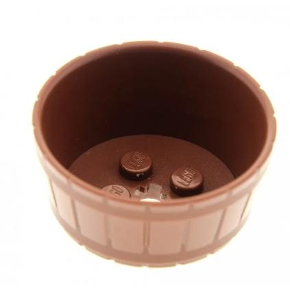 &lt;樂高人偶小舖&gt;正版LEGO 用品 大圓木盆 木桶 食器 紅棕色 4541875 64951 單個