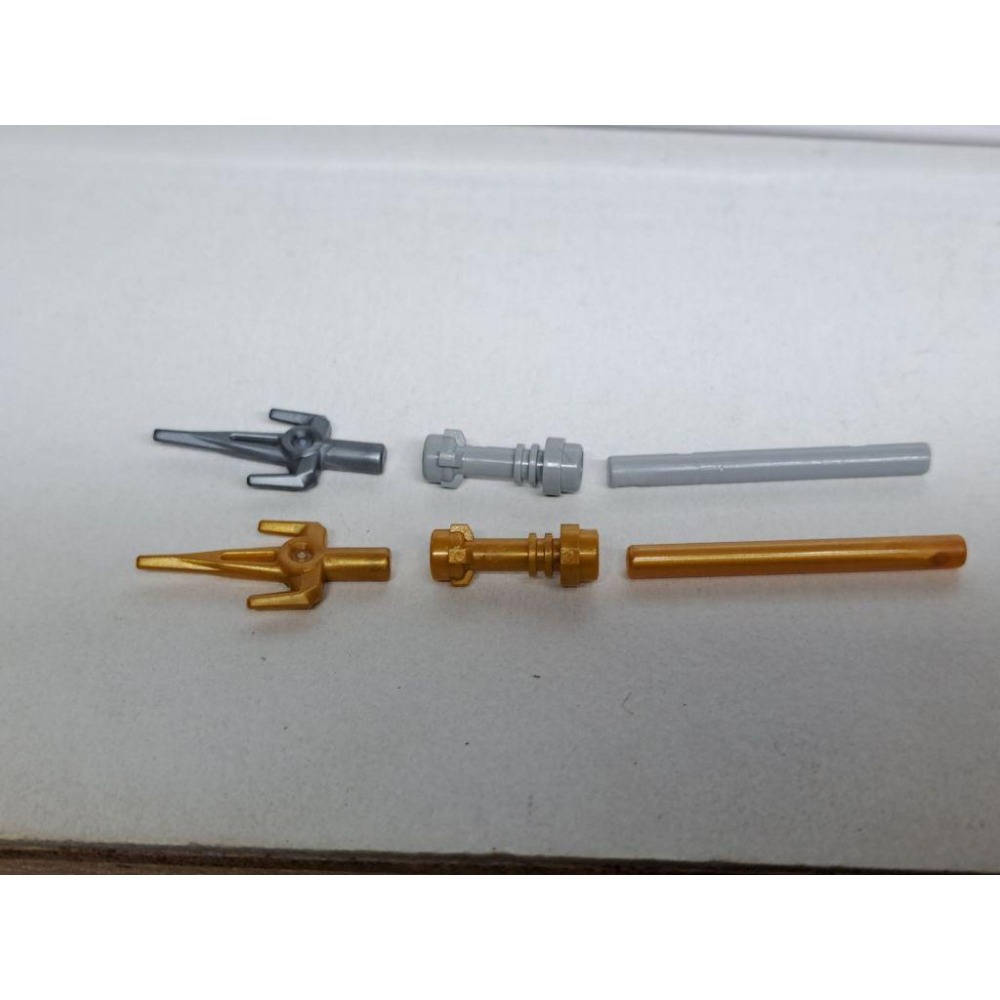 <樂高人偶小舖>正版LEGO 武器 三叉矛 金 銀 組合 長槍 長矛-細節圖4