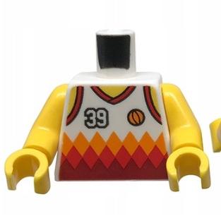 &lt;樂高人偶小舖&gt;正版LEGO 城市34-1 球衣39號 身體 6192747 白 配件