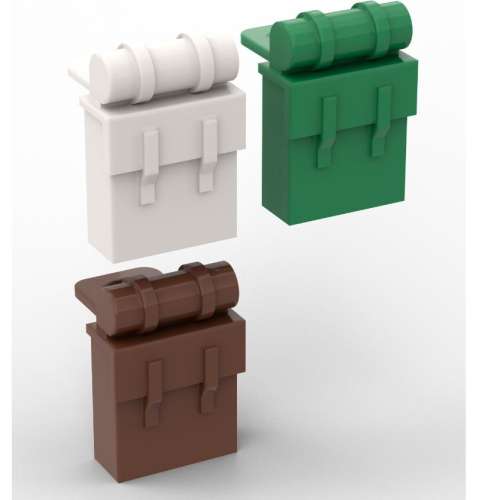 &lt;樂高人偶小舖&gt;正版樂高LEGO 配件5 書包 綠 紅棕 白 後背包 背包 軍用 6268828 2524