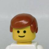 <樂高人偶小舖>正版LEGO 頭髮 男生11 紅棕 深橘 西裝頭 短髮 光滑無髮紋 4211158 配件-細節圖4