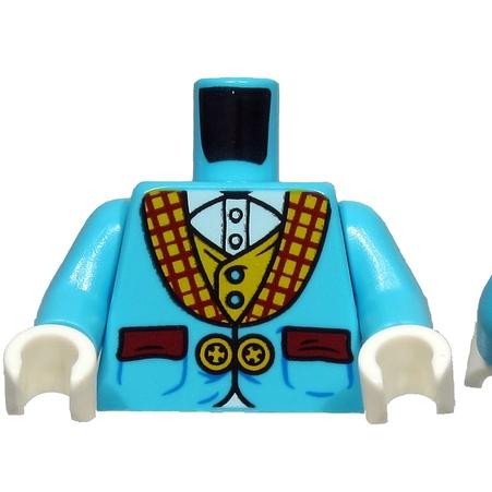 &lt;樂高人偶小舖&gt;正版LEGO 城市33-2 金邊領口 西裝 海洋藍 新郎 身體 配件