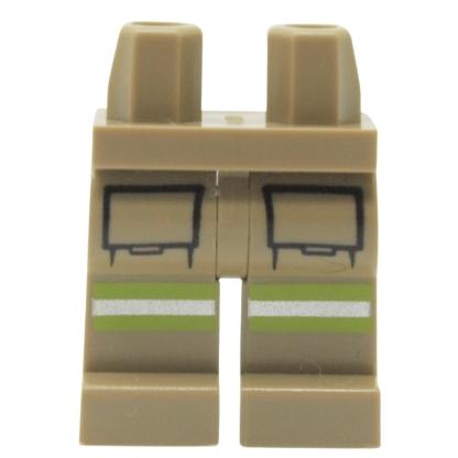 &lt;樂高人偶小舖&gt;正版LEGO 城市11 腳 消防員 深沙色 反光條 人偶 6251930