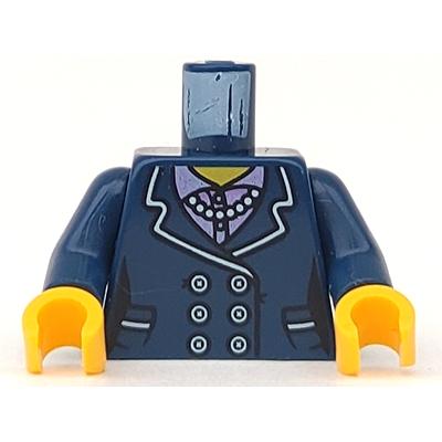 &lt;樂高人偶小舖&gt;正版LEGO 城市33-1 雙排扣西裝 深藍色 女生 身體 配件