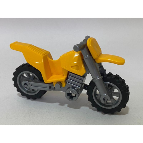 &lt;樂高人偶小舖&gt;正版樂高LEGO 交通工具FF9橘黃色機車 摩托車 跑車