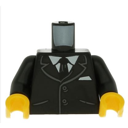 &lt;樂高人偶小舖&gt;正版 LEGO 特殊24-3 西裝外套 黑 捍衛任務 領帶 城市 男 6155220 身體 身體 配件