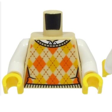 &lt;樂高人偶小舖&gt;正版樂高LEGO 城市65 菱形毛衣 沙色 6400766 節慶大街 10308 人偶 單個身體