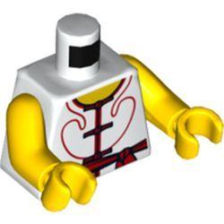 &lt;樂高人偶小舖&gt;正版LEGO城市25-4 白色 龍舟 划龍舟 無袖 中國 6257754 80103 身體
