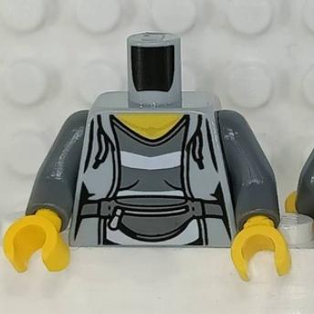 &lt;樂高人偶小舖&gt;正版LEGO 城市27-2 腰包連帽杉 灰 特技 (單隻)人偶身體 配件
