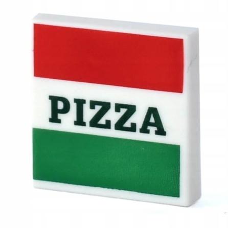 &lt;樂高人偶小舖&gt;正版LEGO 印刷磚7 平滑 零件 2X2 Tile 披薩盒 PIZZA 披薩