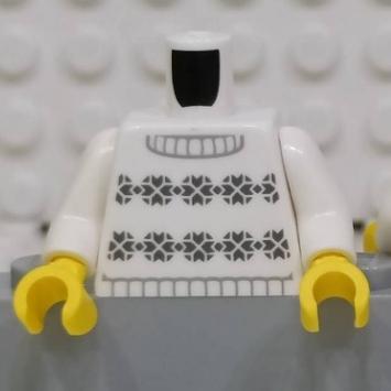 &lt;樂高人偶小舖&gt;正版LEGO 城市7-4 球球毛衣 白色 身體 配件