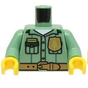 &lt;樂高人偶小舖&gt;正版樂高LEGO 城市49 沙綠色 60394 6435737 冒險 襯衫 身體 配件