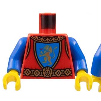 &lt;樂高人偶小舖&gt;正版 LEGO 特殊74 紅獅 隊長 領主 腰帶金扣 獅國 士兵 城堡 10305 單隻 身體