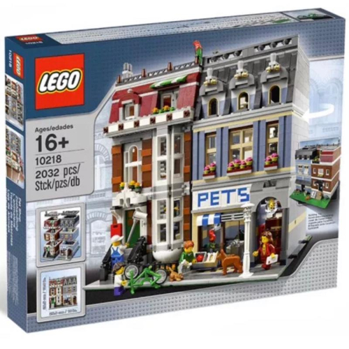 &lt;樂高人偶小舖&gt;正版樂高LEGO 10218 街景系列 盒組 Pet Shop寵物店 絕版全新未拆 盒組 下單前私訊盒況