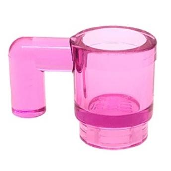<樂高人偶小舖>正版樂高LEGO 食器4 生活用品，水杯 杯子 透明 透明粉色 零件，單個價格-細節圖2