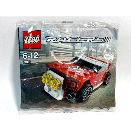 &lt;樂高人偶小舖&gt;正版樂高 LEGO 7801（已絕版）紅色賽車袋裝包