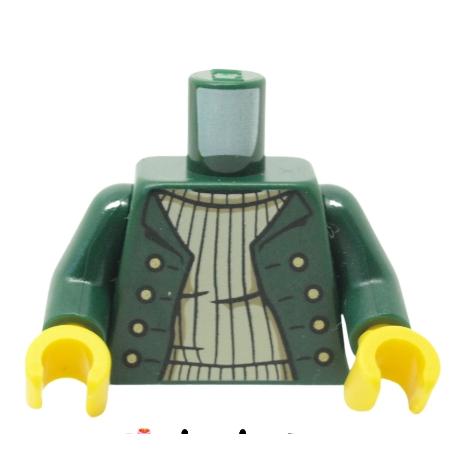 &lt;樂高人偶小舖&gt;正版樂高LEGO 特殊36 全新人偶 深綠色 城市 忍者 村民 (單隻)身體 樂高配件系列