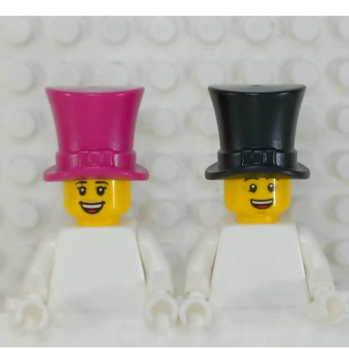 &lt;樂高人偶小舖&gt;正版樂高LEGO 帽子4 黑 深粉 高帽 紳士帽 禮帽 6171844 人偶配件