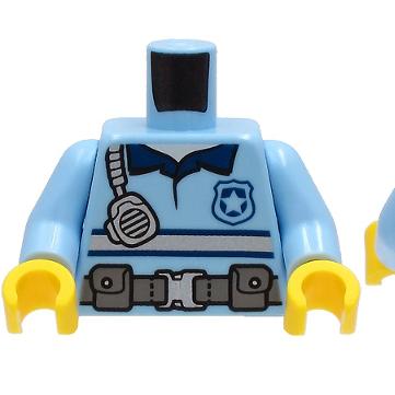 &lt;樂高人偶小舖&gt;正版LEGO 城市25-2 警察襯衫 絕版 警察 救生員 (單隻)身體 配件