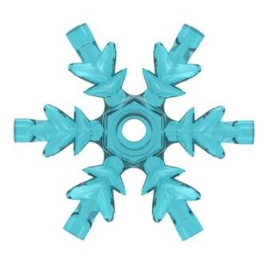 &lt;樂高人偶小舖&gt;正版LEGO 零件 透明淺藍色 6278421 雪花 冰雪奇緣 冰晶 聖誕 43209 53972