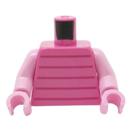 &lt;樂高人偶小舖&gt;正版LEGO 城市46 粉紅色 橫條紋 6357446 身體 配件