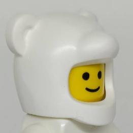 <樂高人偶小舖>正版樂高LEGO 特殊35 頭飾 頭套 動物 熊 白色 人偶配件-細節圖2