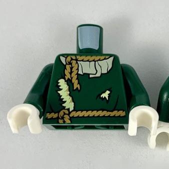 &lt;樂高人偶小舖&gt;正版LEGO 特殊65 草繩腰帶 稻草人 村民 暗綠色 只有身體 單隻 配件