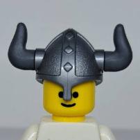 &lt;樂高人偶小舖&gt;正版樂高LEGO 頭盔12 灰角 維京 平光銀 城堡 士兵 維京人 配件