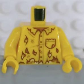 &lt;樂高人偶小舖&gt;正版LEGO 城市11-3 襯衫 破爛黃衣 黃色 身體 配件