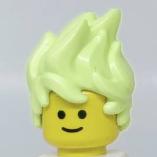 &lt;樂高人偶小舖&gt;正版LEGO 頭髮 男生10 青綠 淡黃 瀏海 刺蝟頭 配件