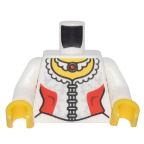 &lt;樂高人偶小舖&gt;正版LEGO 城市21-1 束腰 禮服 白色 紅色 新娘 身體 配件