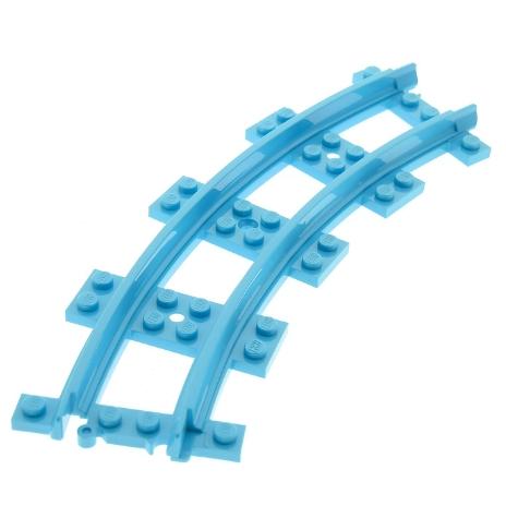 &lt;樂高人偶小舖&gt;正版LEGO 零件 軌道 彎軌 鐵軌 中海洋藍色 6125658 85976 窄軌