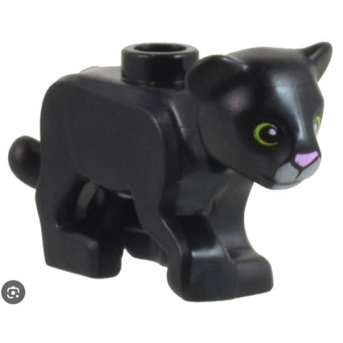 &lt;樂高人偶小舖&gt;正版LEGO 動物78 小獅子 黑色 6317060 配件