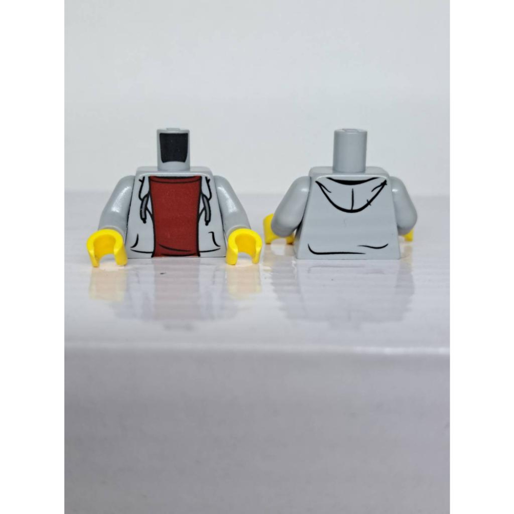 <樂高人偶小舖>正版LEGO 城市47 帽T 淺灰色 連帽衫 6153512 身體 配件-細節圖4