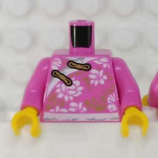 &lt;樂高人偶小舖&gt;正版LEGO 城市14-1 粉花旗袍 農曆新年 新春廟會 身體 配件