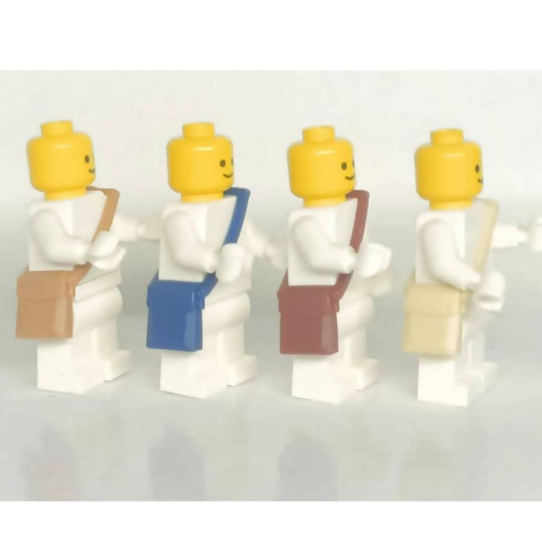 &lt;樂高人偶小舖&gt;正版LEGO 用品4 側背包 書包 紅棕 沙 深沙 深藍色 6270078 配件