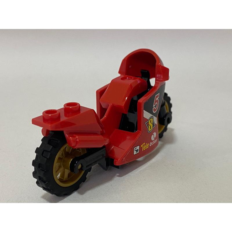 <樂高人偶小舖>正版樂高LEGO 交通工具F13 紅色機車 摩托車 越野跑車 貼紙已貼 介意者請勿下單-細節圖4