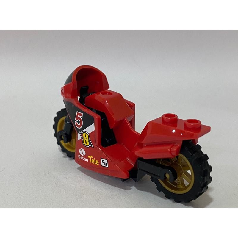 <樂高人偶小舖>正版樂高LEGO 交通工具F13 紅色機車 摩托車 越野跑車 貼紙已貼 介意者請勿下單-細節圖5