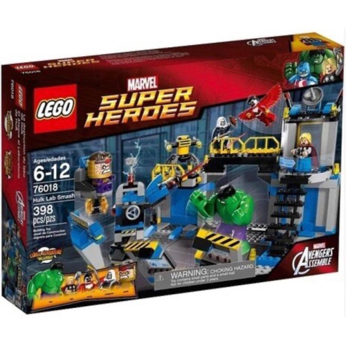 &lt;樂高人偶小舖&gt;正版樂高LEGO 76018 超級英雄 綠巨人浩克搗毀實驗室 全新未拆 盒組