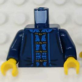 &lt;樂高人偶小舖&gt;正版樂高 LEGO全新 特殊8-2 唐裝 深藍 忍者 古裝 村民 和服 身體 配件系列
