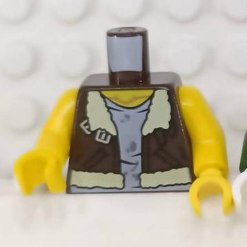 &lt;樂高人偶小舖&gt;正版LEGO 特殊64 咖啡背心 村民 身體 單隻 配件