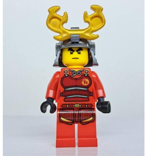 &lt;樂高人偶小舖&gt;正版樂高LEGO 自選 C126 金色的頭盔角 男生臉 日本 武士 日本武士