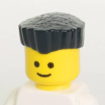 <樂高人偶小舖>正版LEGO 男生頭髮22 黑色 亮橘 短髮 西瓜頭 6421684 硬質 單個-細節圖4