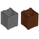 &lt;樂高人偶小舖&gt;正版 LEGO 二手 木箱 深灰 紅棕 2x2x2 箱子 鐵箱 鐵桶 4520307 4520638
