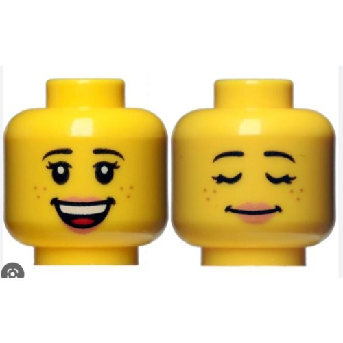 &lt;樂高人偶小舖&gt;正版 LEGO 人臉3-9 6116616 人頭 女生 雙面