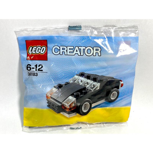 &lt;樂高人偶小舖&gt;正版樂高LEGO30183，黑色LEGO Creator Car袋裝包(已絕版）