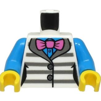 &lt;樂高人偶小舖&gt;正版LEGO 城市26-5 深灰色監獄條紋 深粉色領結 冰淇淋卡車警匪追逐戰 6388463 身體